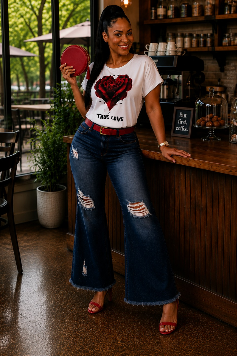 True Love Rose Heart T-Shirt