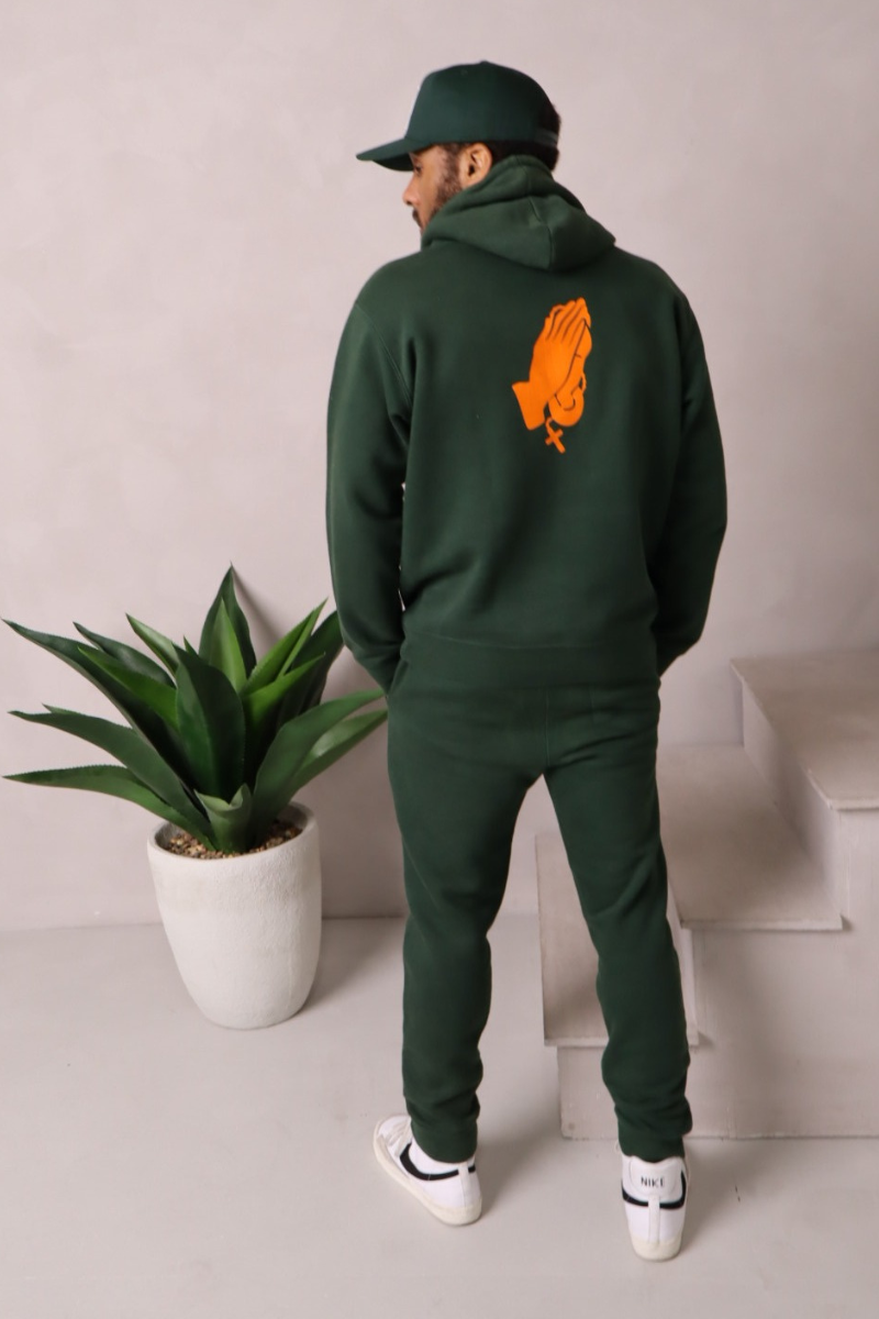 IKDR HOODED HUNTER GREEN SWEATSUIT