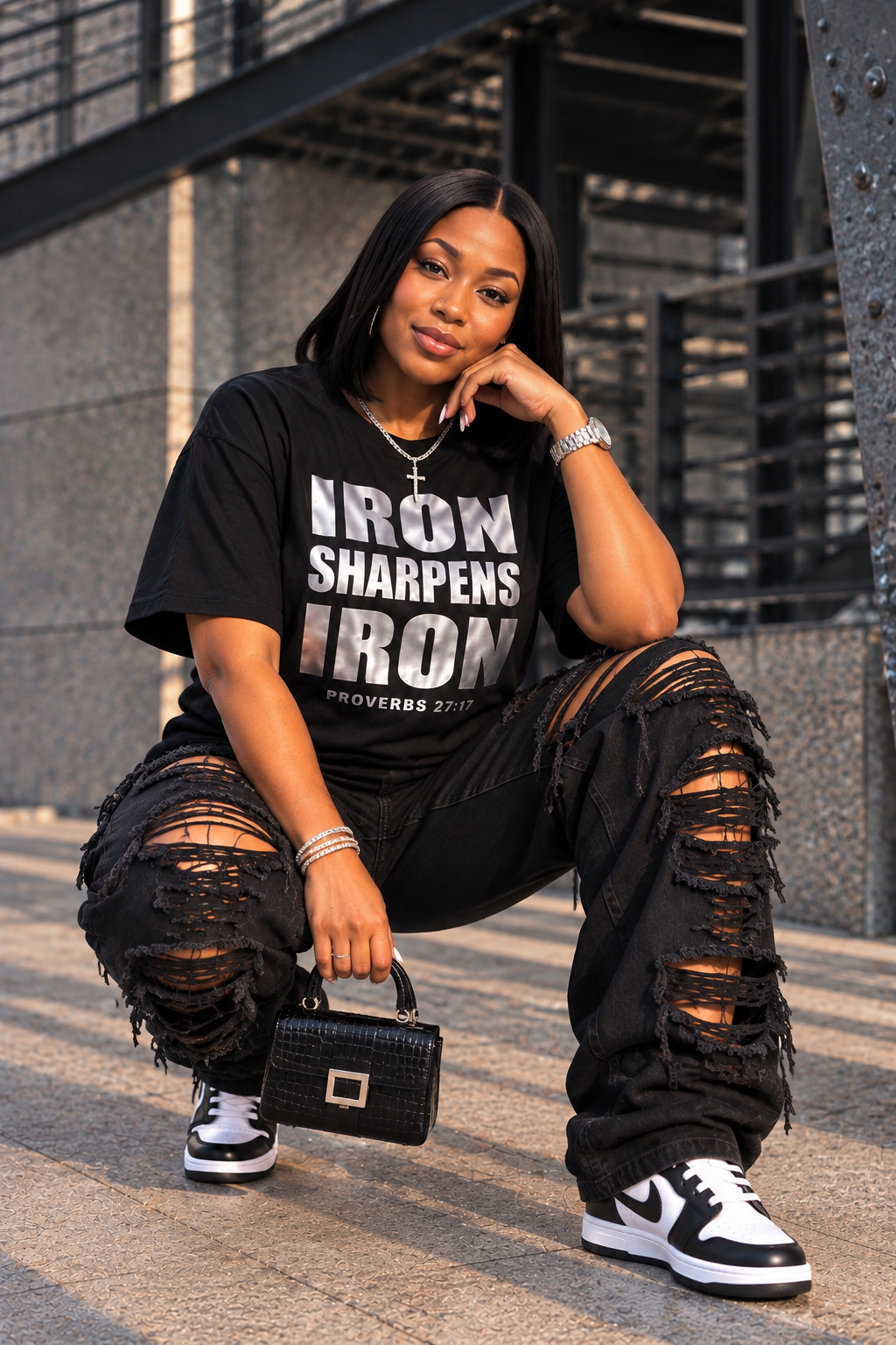 IRON SHARPENS IRON T-SHIRT (PROVERBS 27:17)