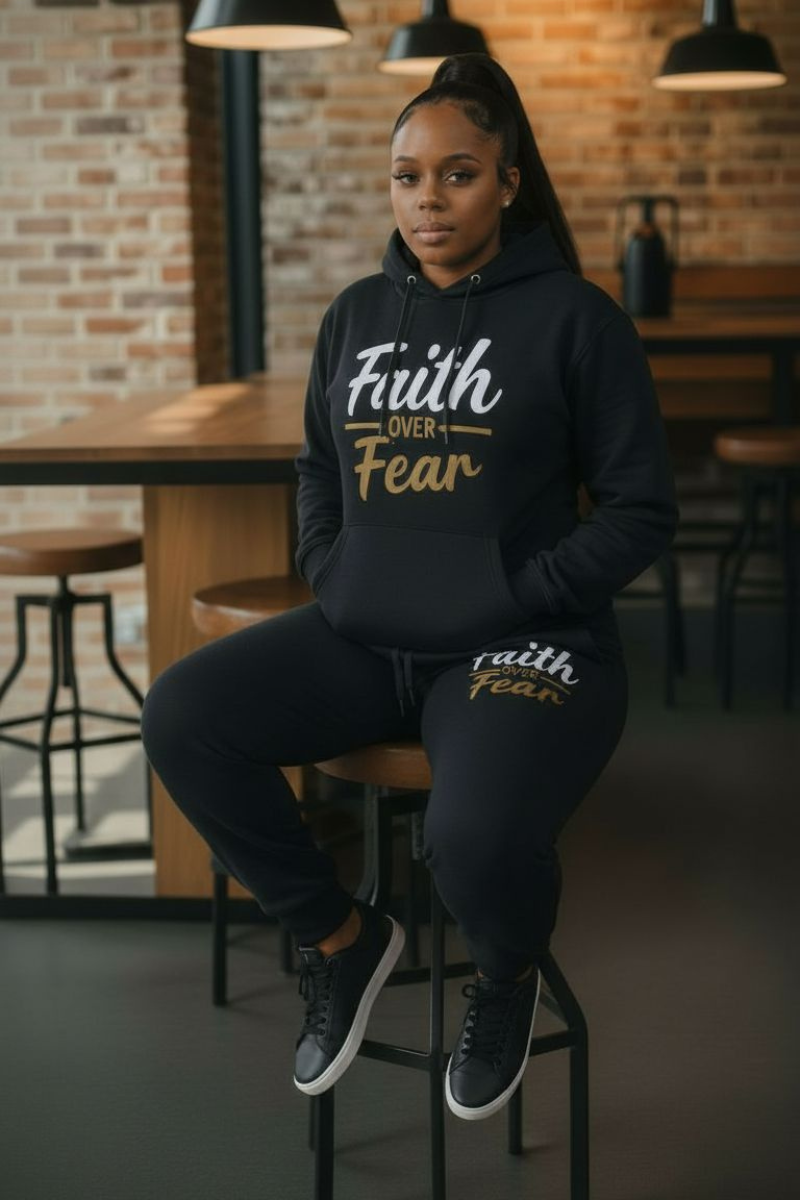 Faith / Fear Black Sweatsuit