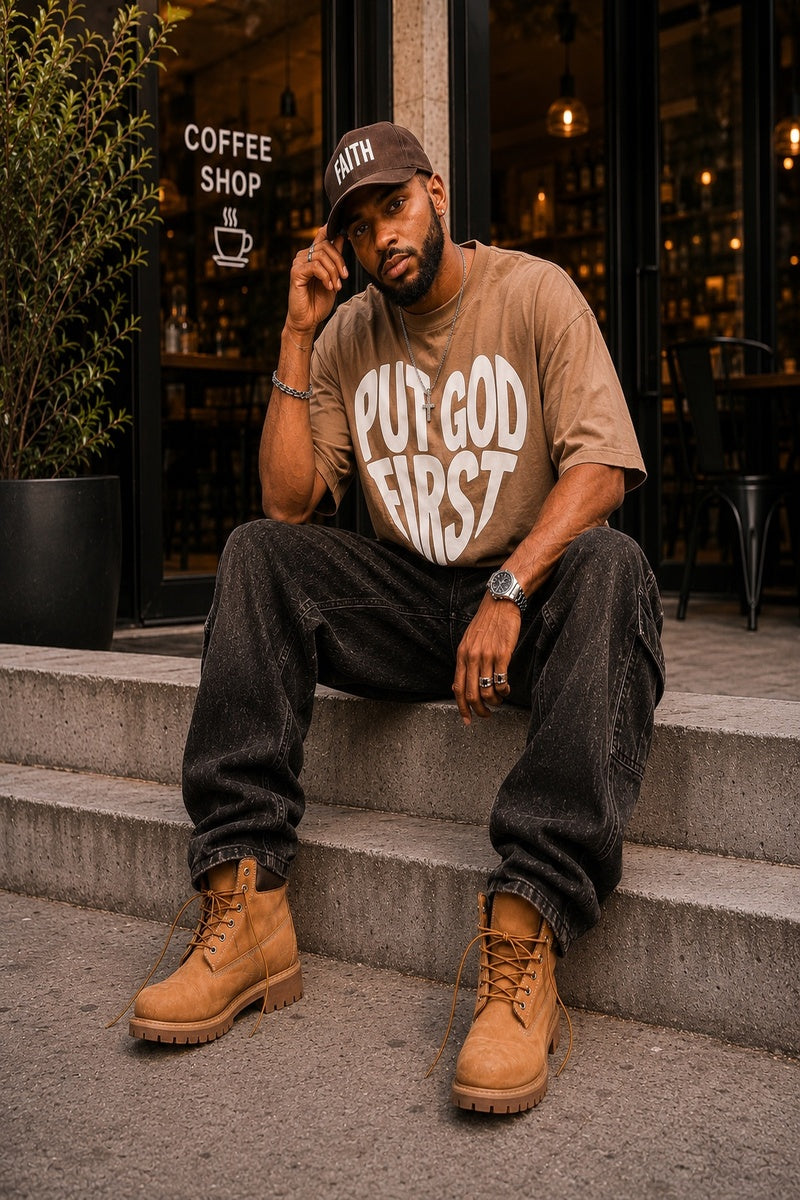 PUT GOD 1ST OVERSIZED TEE