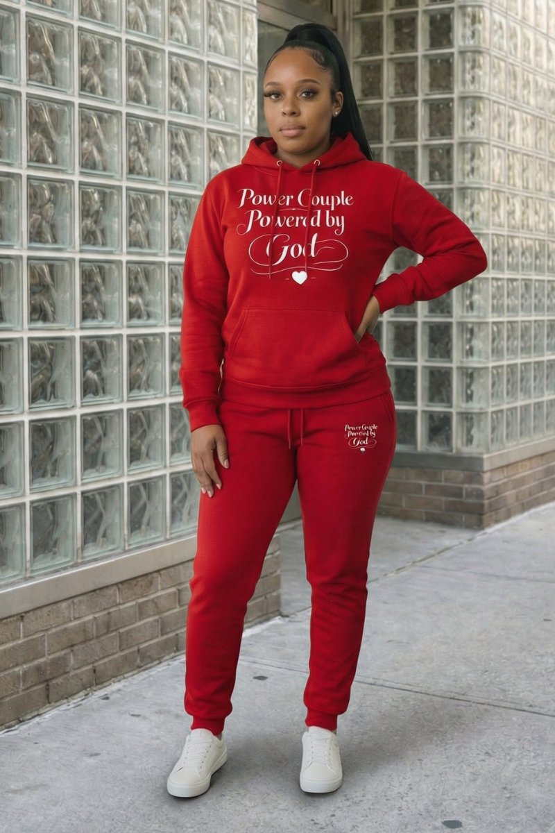 POWER COUPLE - VALENTINE'S EDITION SWEATSUIT (Red)