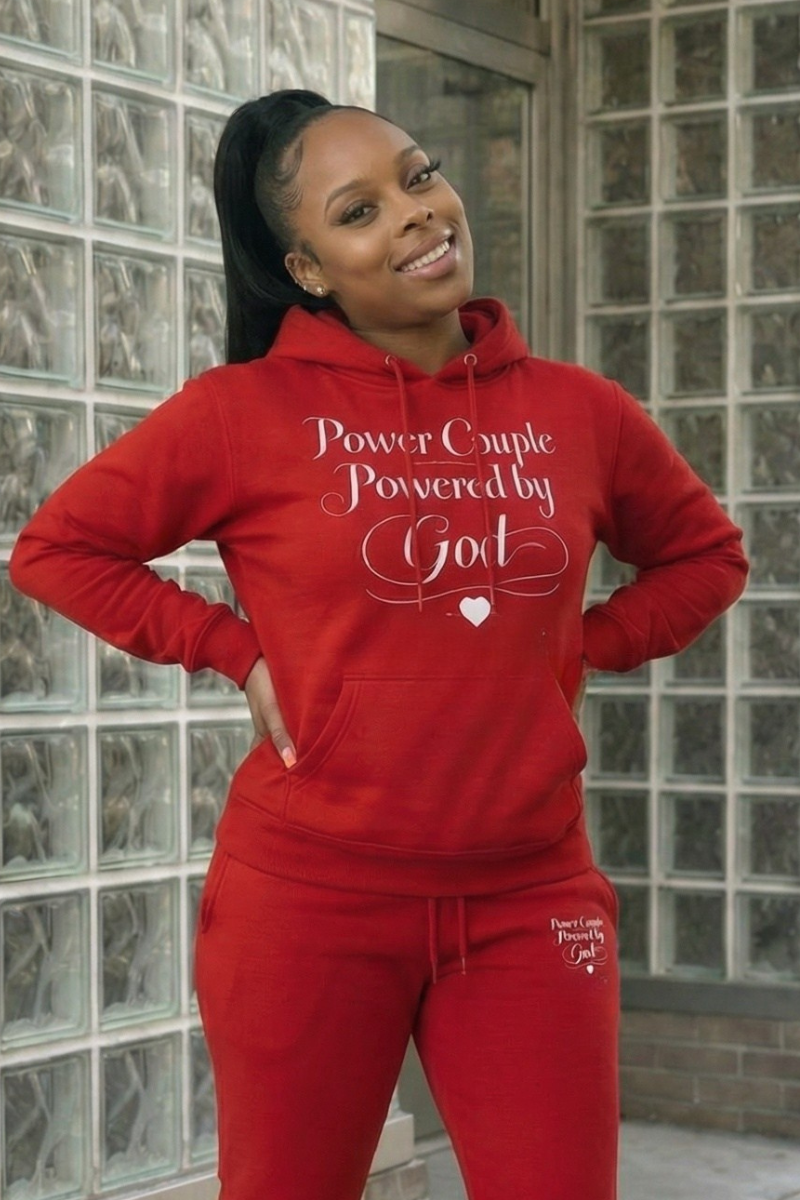 POWER COUPLE - VALENTINE'S EDITION SWEATSUIT (Red)