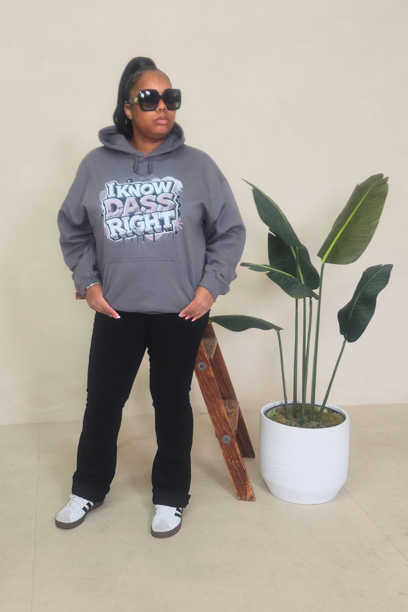 SIGNATURE GREY I KNOW DASS RIGHT HOODIE