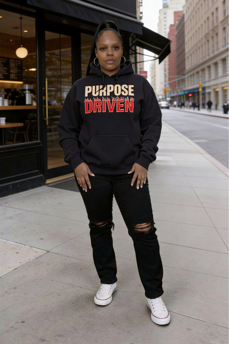 PURPOSE DRIVEN BLACK HOODIE