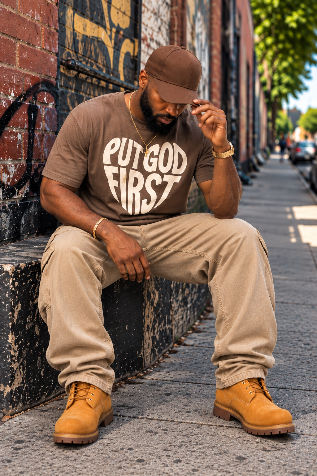 PUT GOD 1ST OVERSIZED TEE
