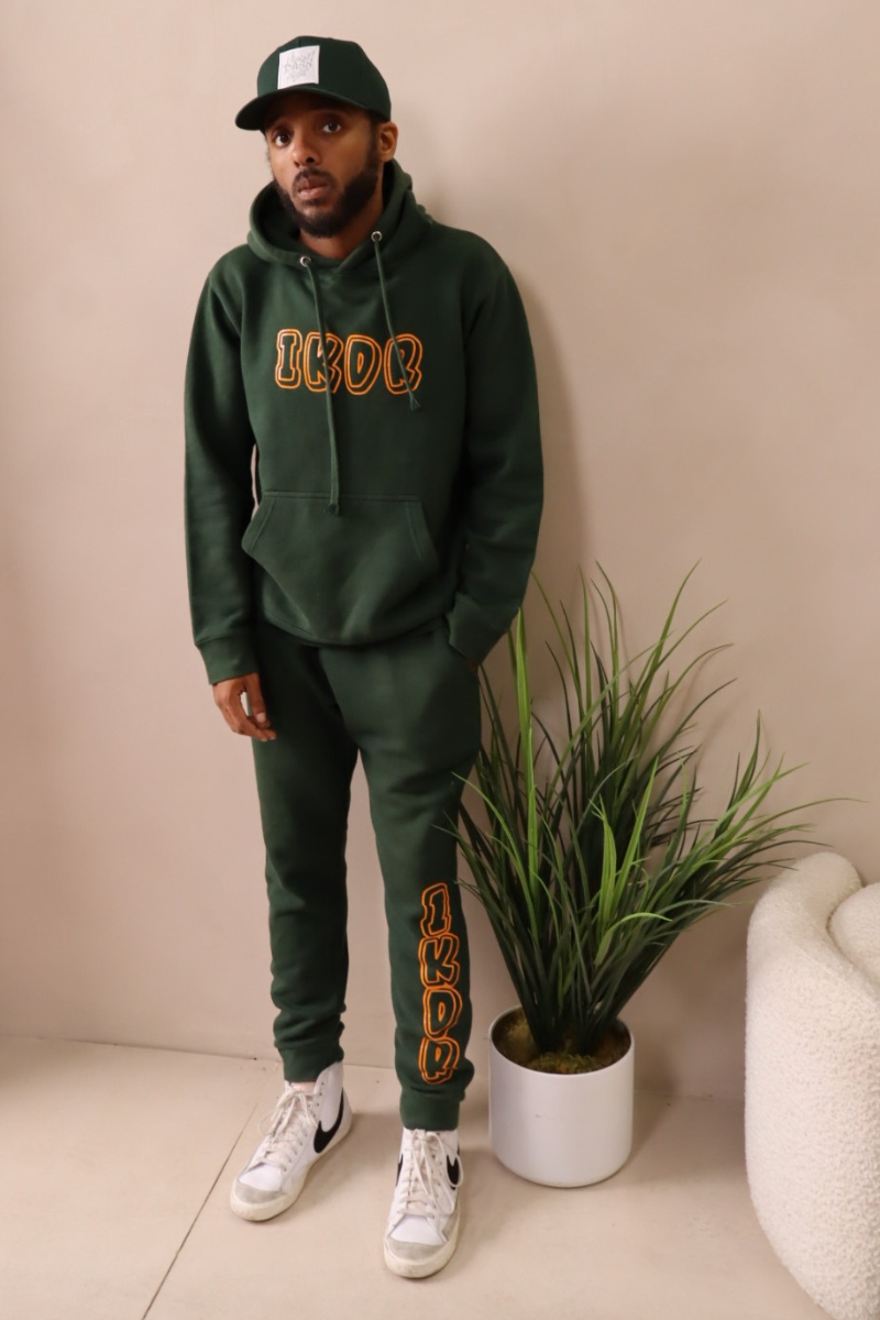 IKDR HOODED HUNTER GREEN SWEATSUIT