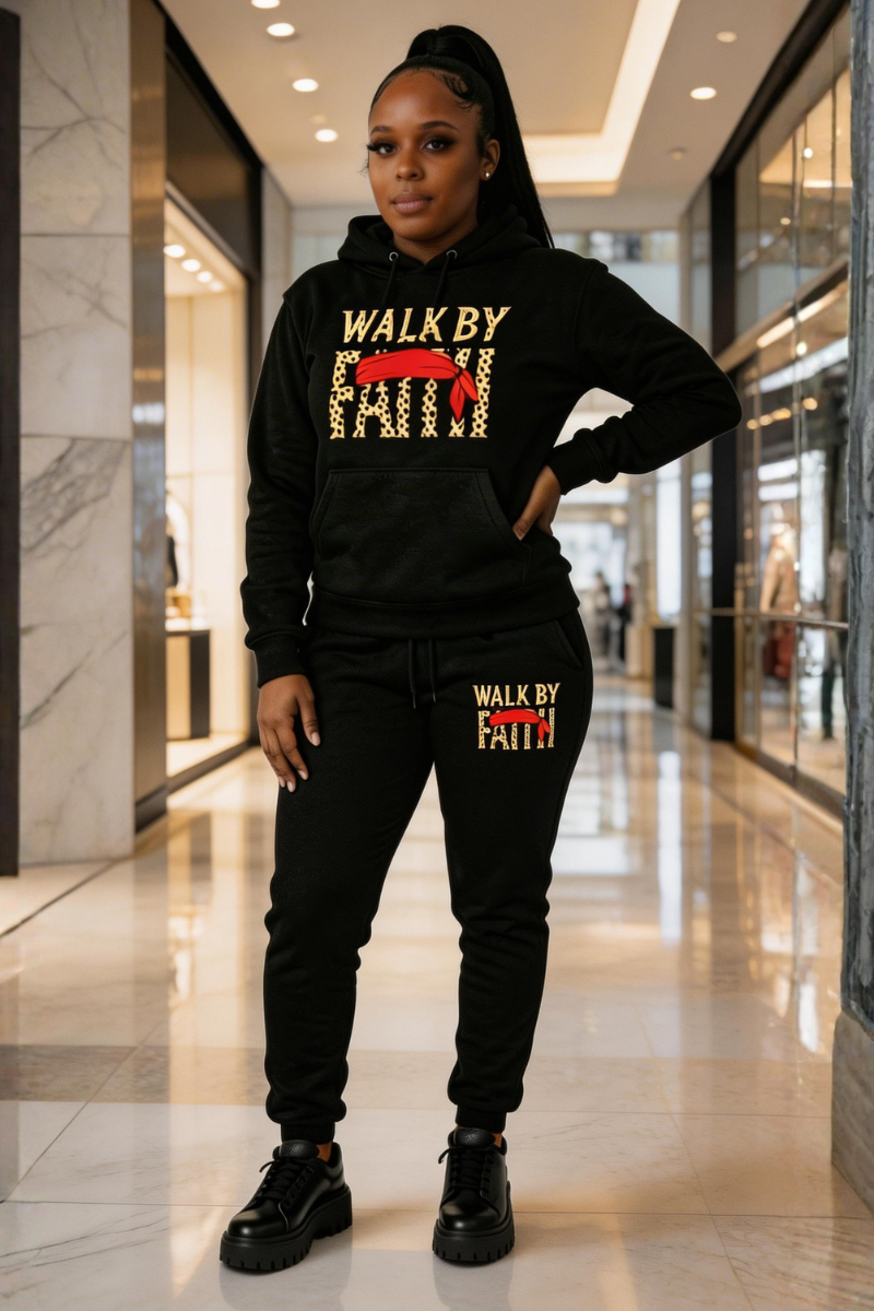 WALK BY FAITH SWEATSUIT - BLACK EDITION