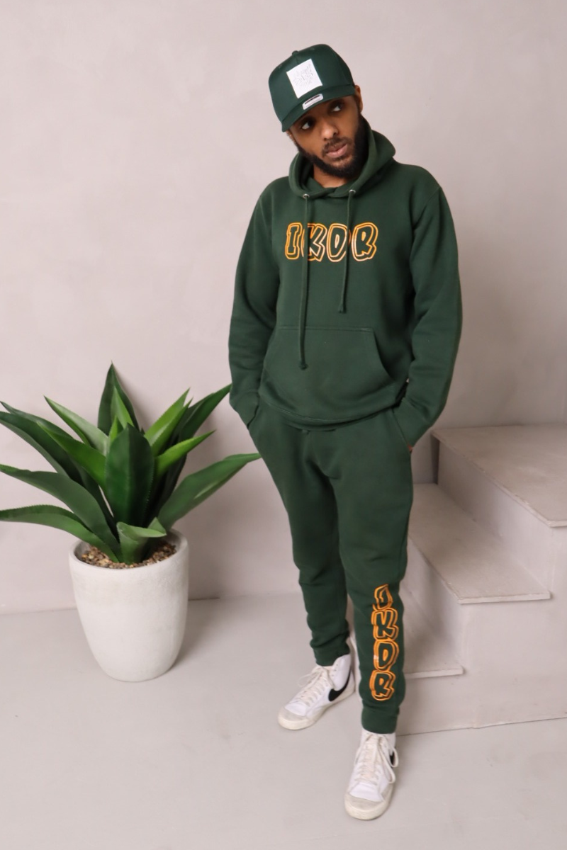 IKDR HOODED HUNTER GREEN SWEATSUIT