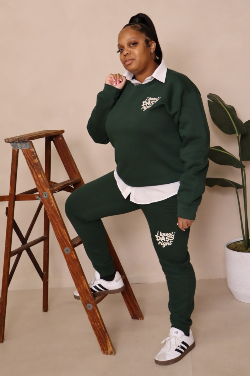 I KNOW DASS RIGHT CREW NECK SWEAT SUIT
