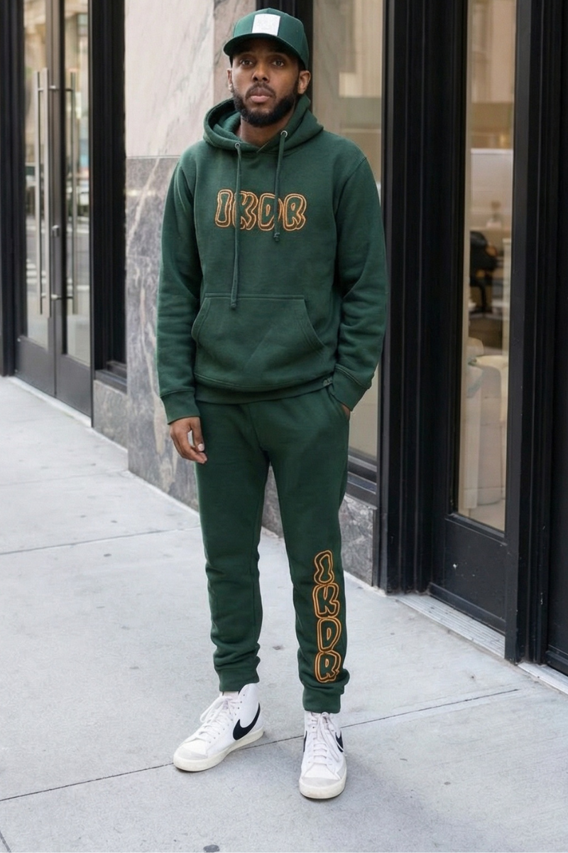 IKDR HOODED HUNTER GREEN SWEATSUIT