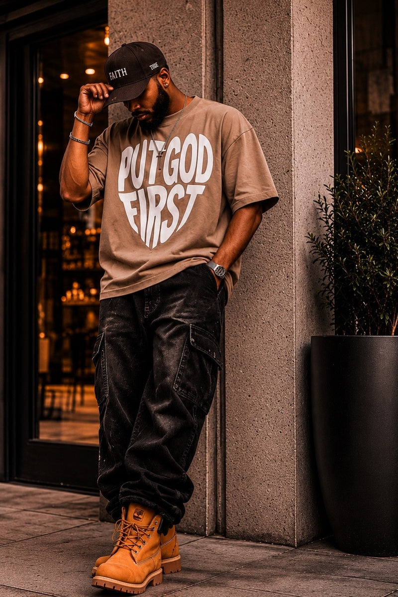 PUT GOD 1ST OVERSIZED TEE