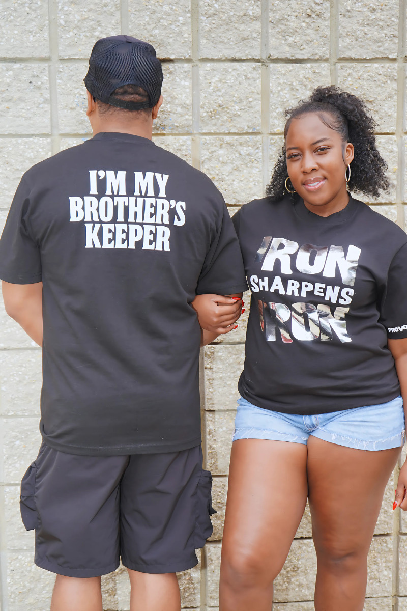 IRON SHARPENS IRON T-SHIRT  (PROVERBS 27:17)
