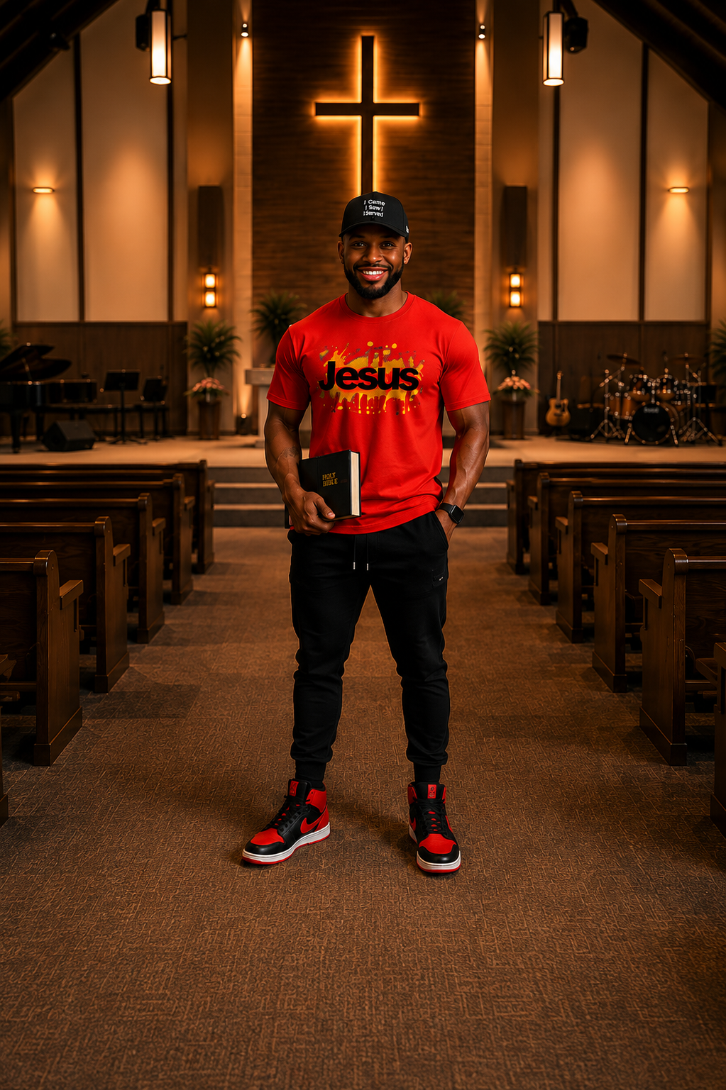 JESUS RED SPLASH TEE
