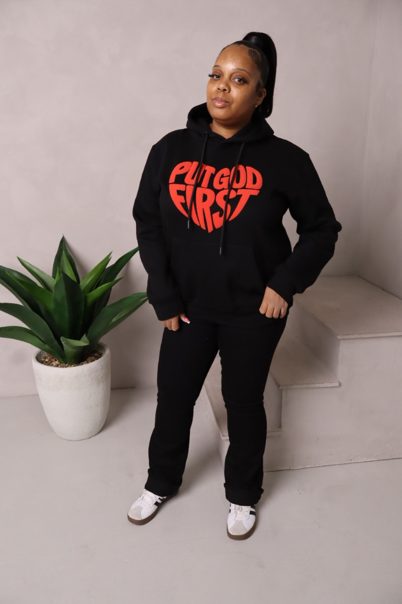 PUT GOD FIRST BLACK HOODIE