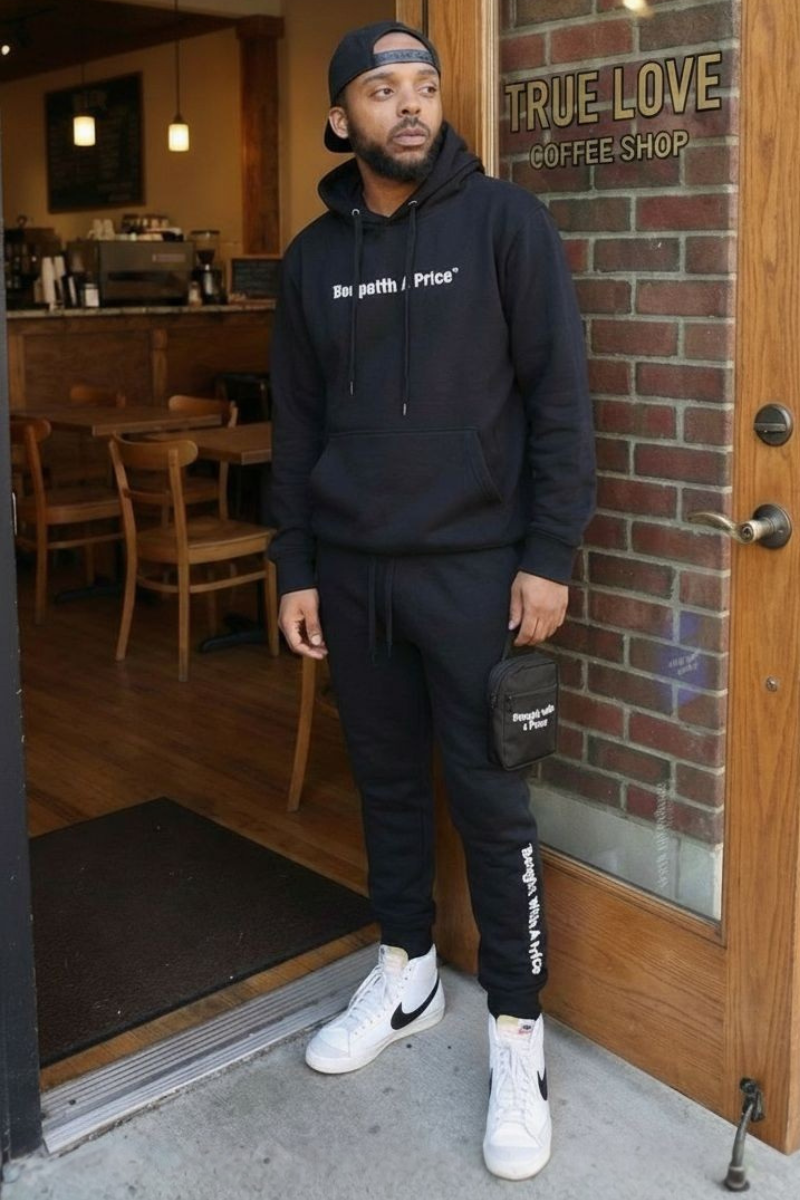 REDEEMED BLACK SWEATSUIT