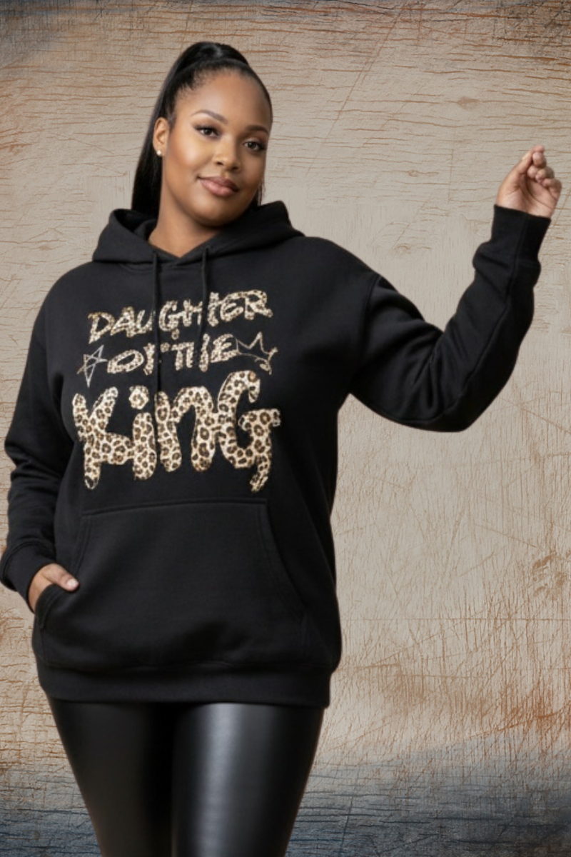 DAUGHTER OF THE KING – TBs' Leopard Edition Hoodie (Black)