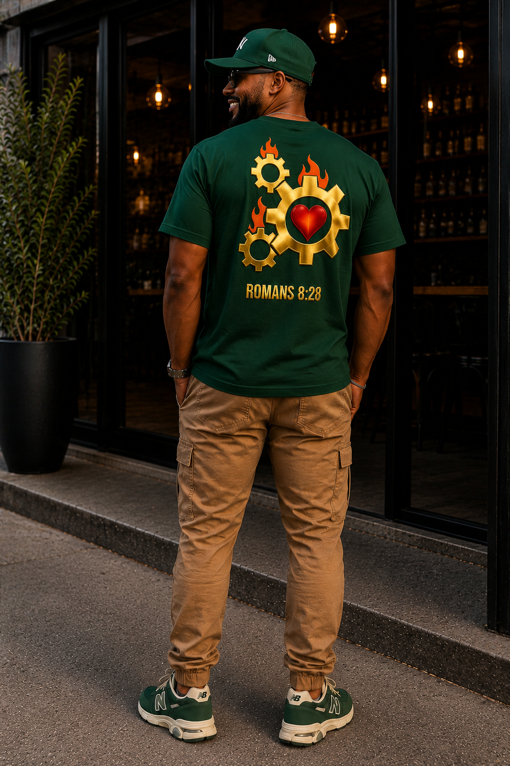 PURPOSE DRIVEN HUNTER GREEN TEE