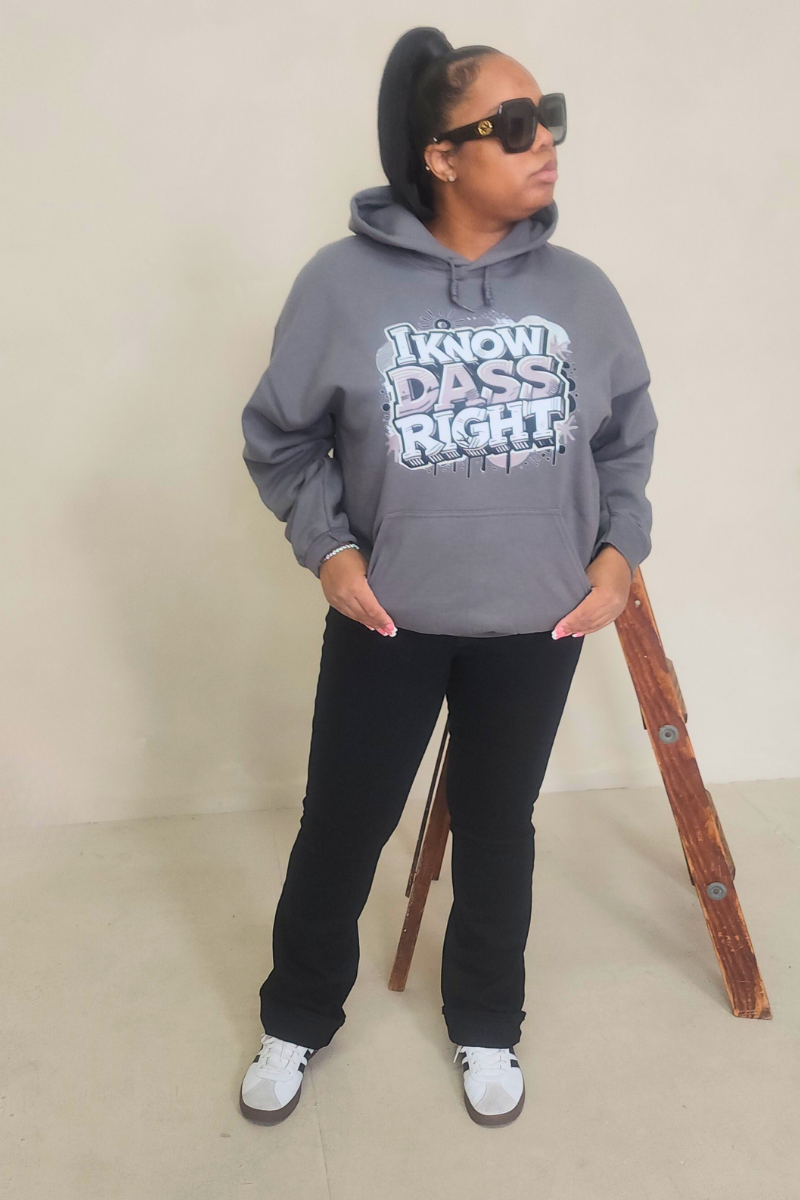 SIGNATURE GREY I KNOW DASS RIGHT HOODIE
