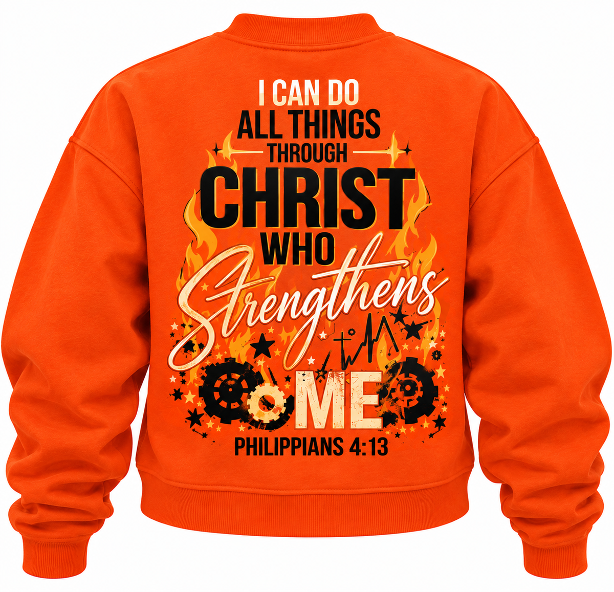 I Can Do All Things Through Christ Custom Sweatsuit – Orange