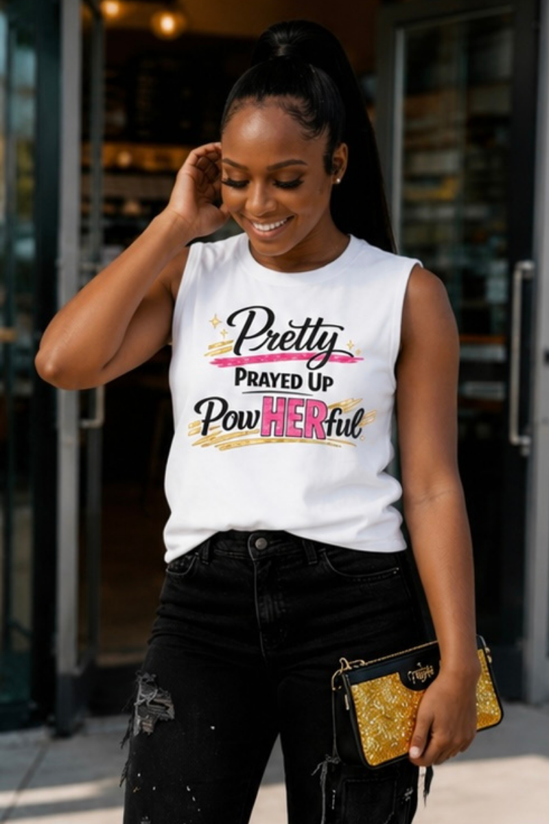 THE PPP SLEEVELESS WHITE T-SHIRT