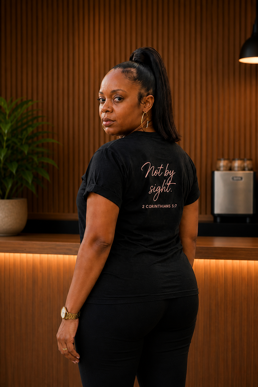 WBF LEOPARD BLACK T-SHIRT
